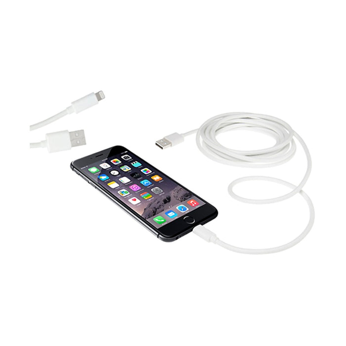 Two 10-Foot Cables for iPhone 4/5/6 and Android