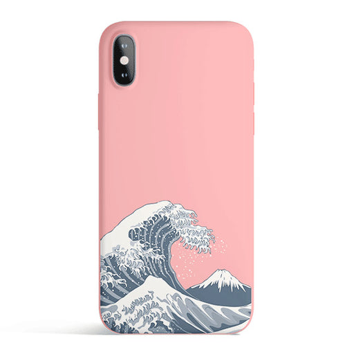Japan Waves - Colored Candy Matte TPU iPhone Case Cover