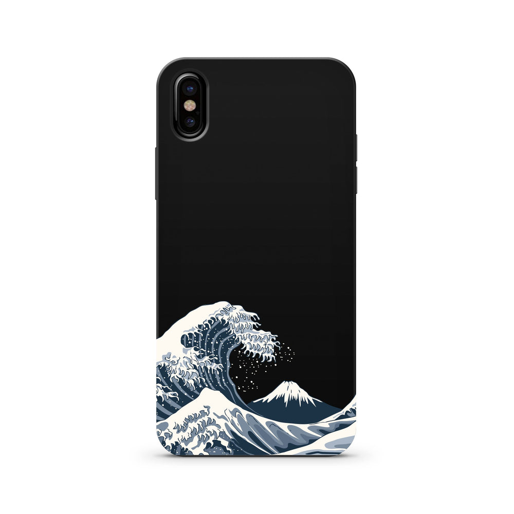 Black Wood Printed iPhone Case / Samsung Case Phone Cover - Japan Waves